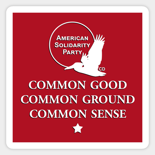 American Solidarity Party Logo with Slogan Sticker by ASP